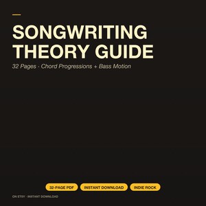 Songwriting Theory Guide PDF | 32 Pages | Chord Progressions & Bass Motion for Indie Rock image 2