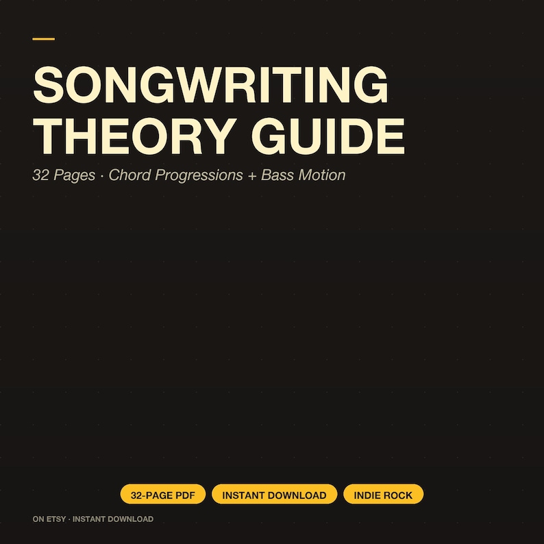 Songwriting Theory Guide PDF | 32 Pages | Chord Progressions & Bass Motion for Indie Rock image 2