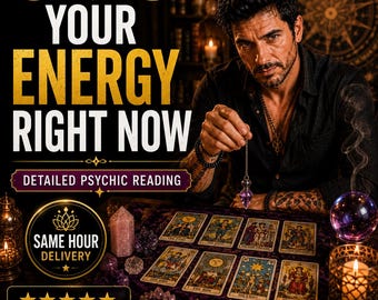 Tu energía ahora mismo / Lectura psíquica detallada en audio MP3 / En la misma hora / 5 estrellas