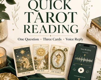 Quick Tarot Reading | One Question, Voice Reply (Audio MP3) | Same Day Delivery