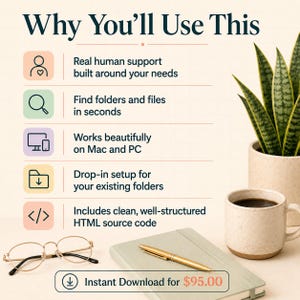 Custom Folder Index HTML | Offline Searchable File Dashboard for Mac | 3-Day Delivery image 6