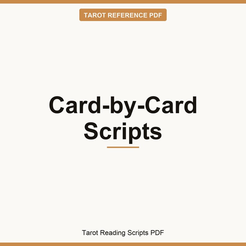 Tarot Lese pdf pdf | 50 öffnende Zeilen & Karte-für-Karte Phrasierung für neue Leser | 10-Kapitel-Handbuch Bild 8