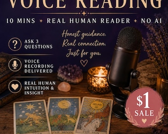 Voice Tarot Reading 12-Min MP3 | Monthly Check-In by Email + Spread Photo