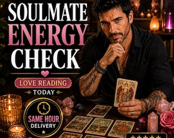 Análisis de energía del alma gemela / Lectura de amor con voz y tarot en formato MP3 / Entrega en la misma hora