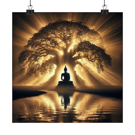 Matte Poster Heart Work:  Buddhas Enlightenment Beneath the Sacred Tree