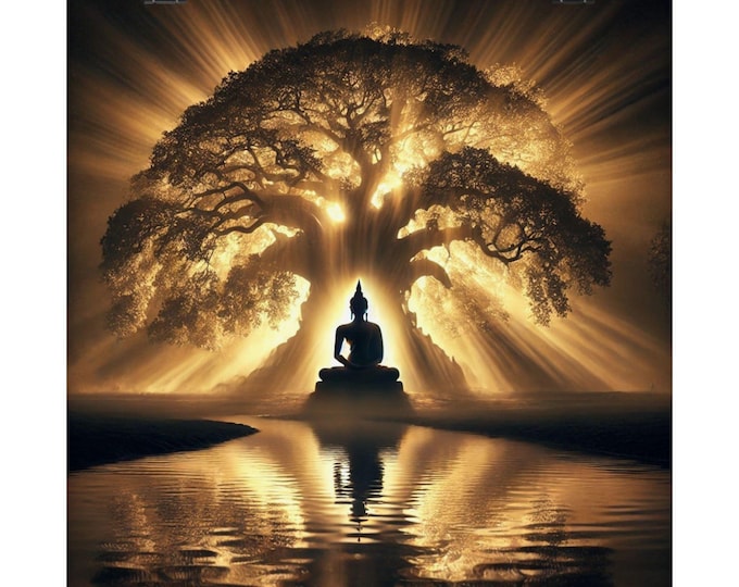 Matte Poster Heart Work:  Buddhas Enlightenment Beneath the Sacred Tree