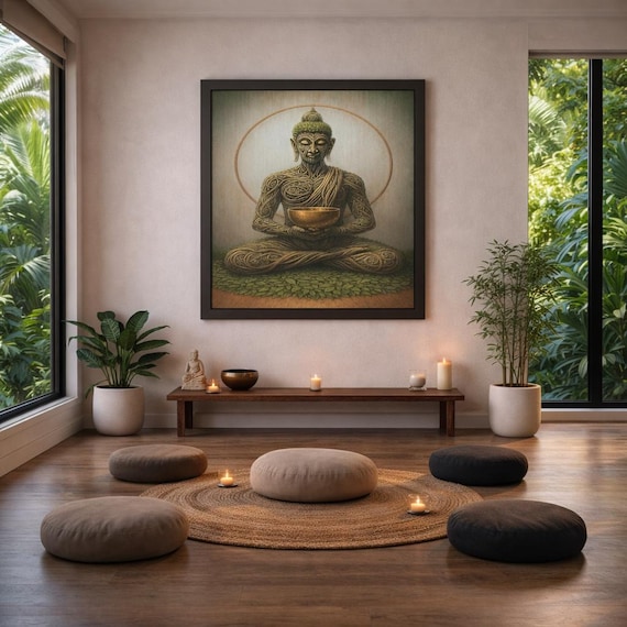 Framed Heart Work:  Ayahuasca Buddha, Rootedness Is Transcendence, Sacred Plant Medicine & Eastern Wisdom