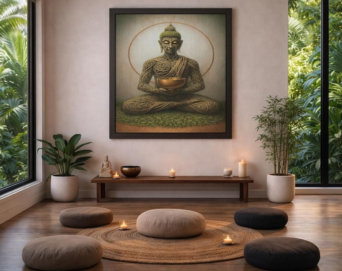 Framed Heart Work:  Ayahuasca Buddha, Rootedness Is Transcendence, Sacred Plant Medicine & Eastern Wisdom