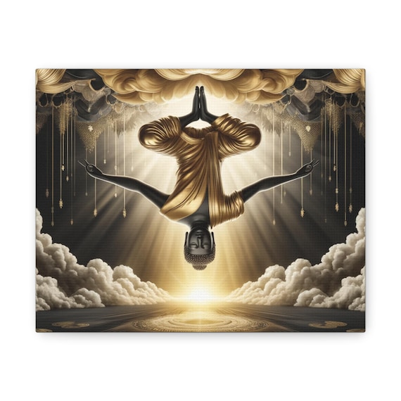 Inverted Buddha Dzogchen Meditation Canvas Art, Spiritual Decor