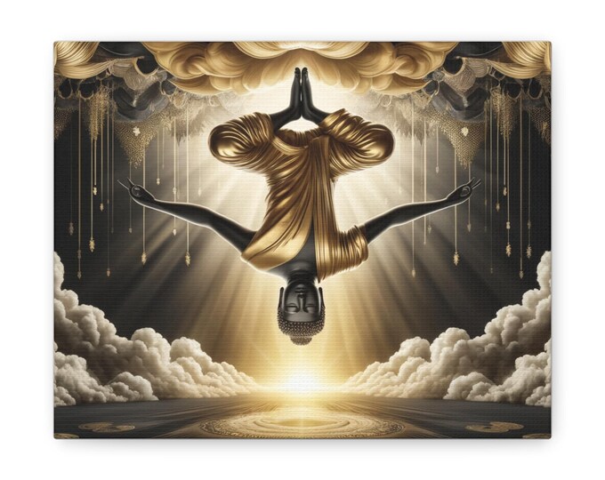 Inverted Buddha Dzogchen Meditation Canvas Art, Spiritual Decor