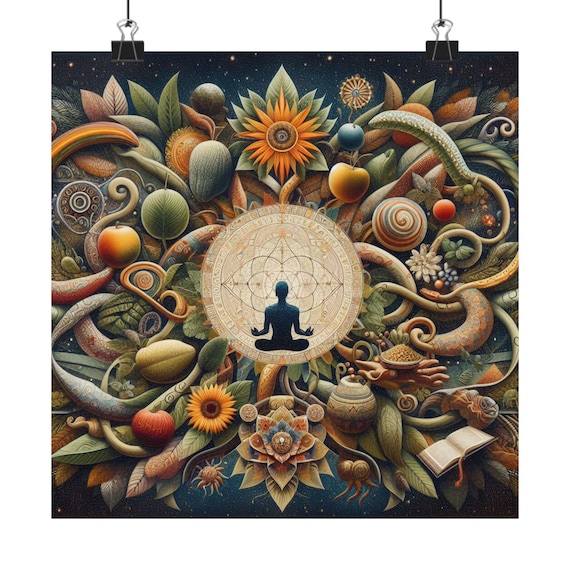 Matte Poster Heart Work: Ayahuasca Mind and Dzogchen, The Great Union