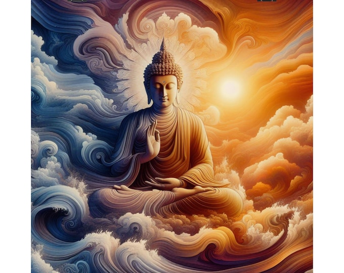 Matte Poster Heart Work:  Buddha in the Primordial Wind of Awakening