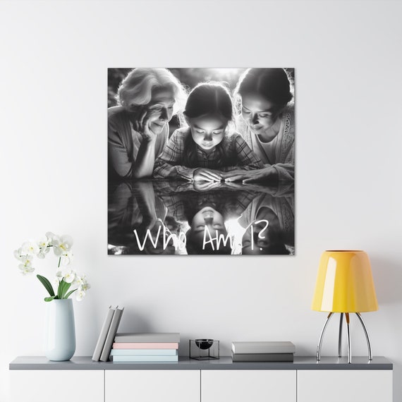 Soul Search: Exploring the Eternal Question 'Who Am I?' Canvas Art