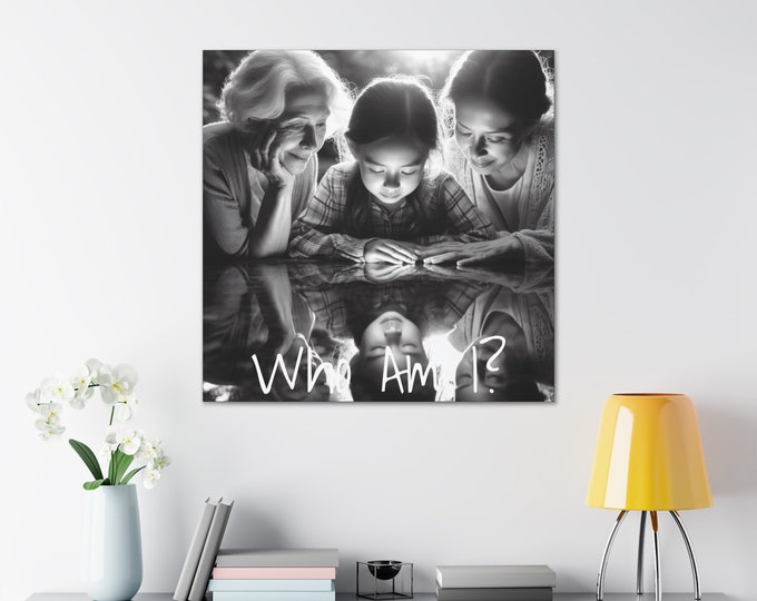 Soul Search: Exploring the Eternal Question 'Who Am I?' Canvas Art