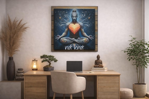 Elegant 'Not Knot' Canvas: Abstract, Modern Spiritual Wall Art Décor