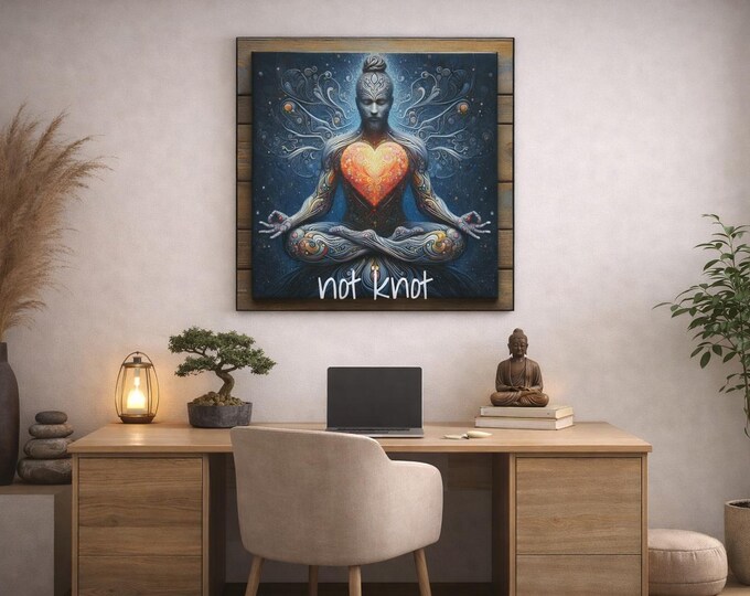 Elegant 'Not Knot' Canvas: Abstract, Modern Spiritual Wall Art Décor