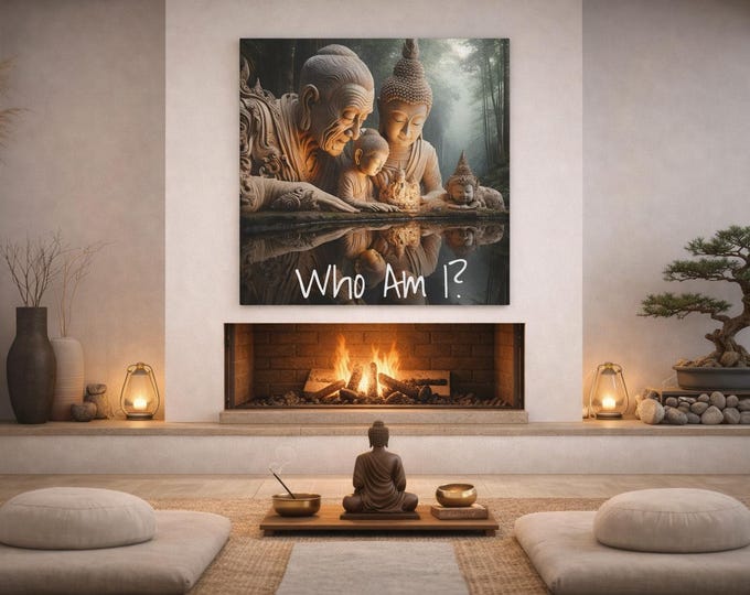 Buddha Family Canvas Art: Spiritual Home Decor