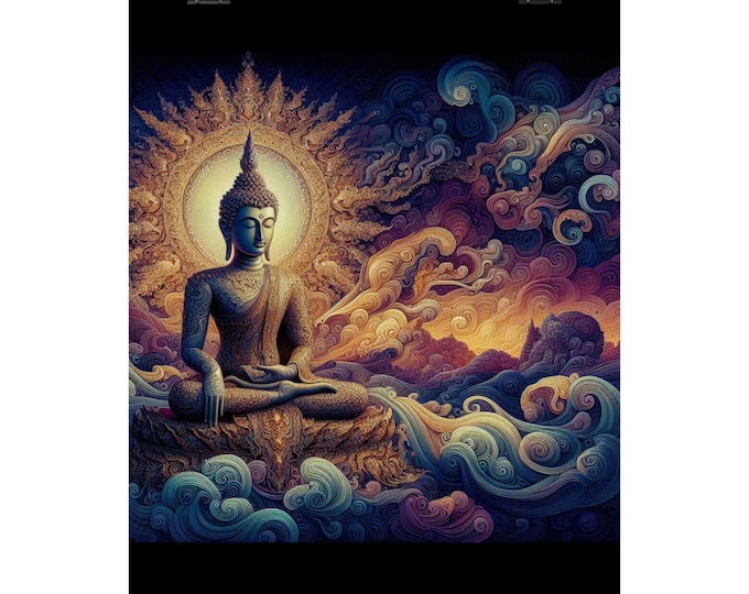 Matte Poster Heart Work:  Buddha in the Primordial Wind of Awakening