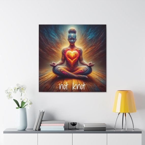 Elegant 'Not Knot' Canvas: Abstract, Modern Spiritual Wall Art Décor