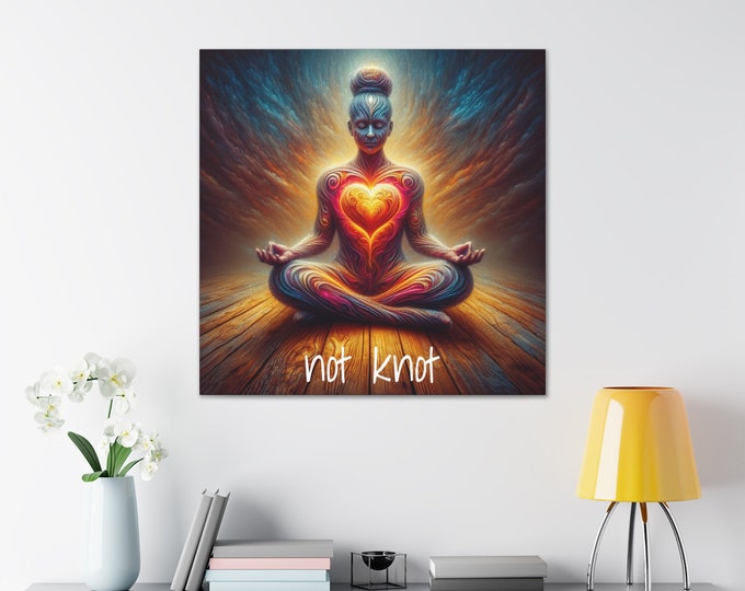 Elegant 'Not Knot' Canvas: Abstract, Modern Spiritual Wall Art Décor