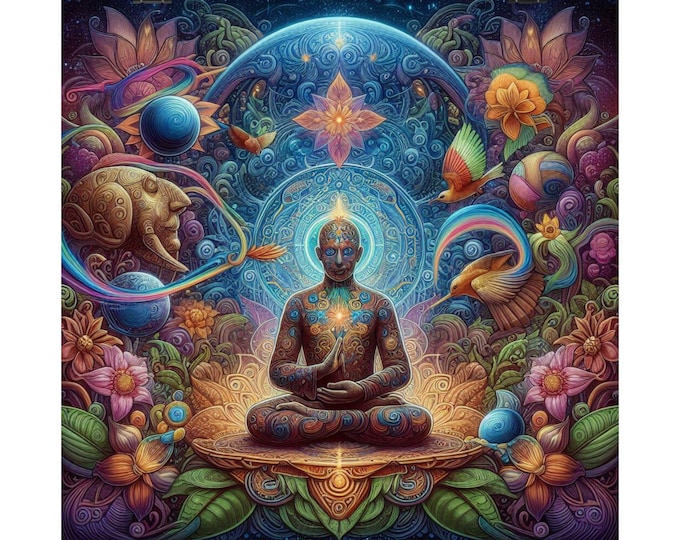 Ayahuasca Plant Medicine Dzogchen Art Poster