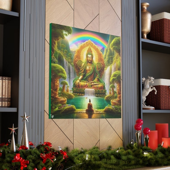 Lotus Buddha Canvas Art: Spiritual Home Decor