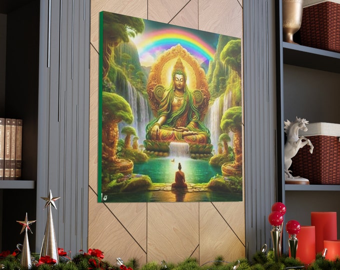Lotus Buddha Canvas Art: Spiritual Home Decor