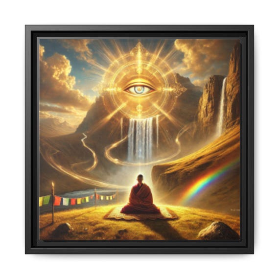 Third Eye Not Blind, Awakening in the Radiant Beyond framed canvas heartwork
