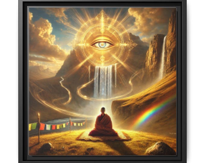 Third Eye Not Blind, Awakening in the Radiant Beyond framed canvas heartwork