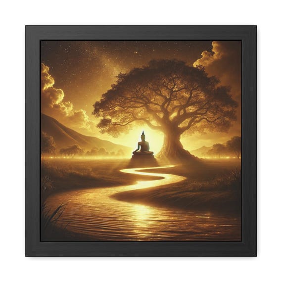 Framed Heart Work:  Buddhas Enlightenment Beneath the Sacred Tree