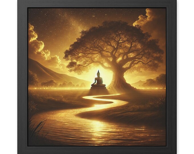 Framed Heart Work:  Buddhas Enlightenment Beneath the Sacred Tree