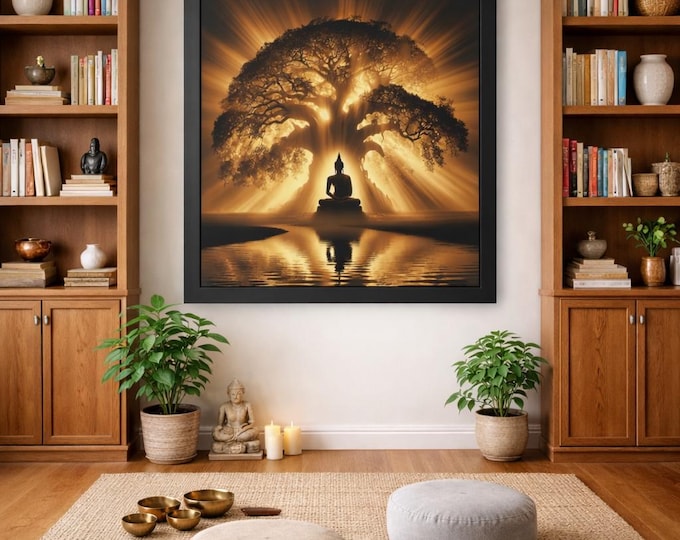 Framed Heart Work:  Buddhas Enlightenment Beneath the Sacred Tree