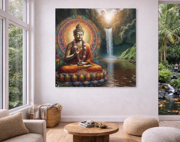 Ayahuasca Inspired Buddhist Canvas Gallery Wraps