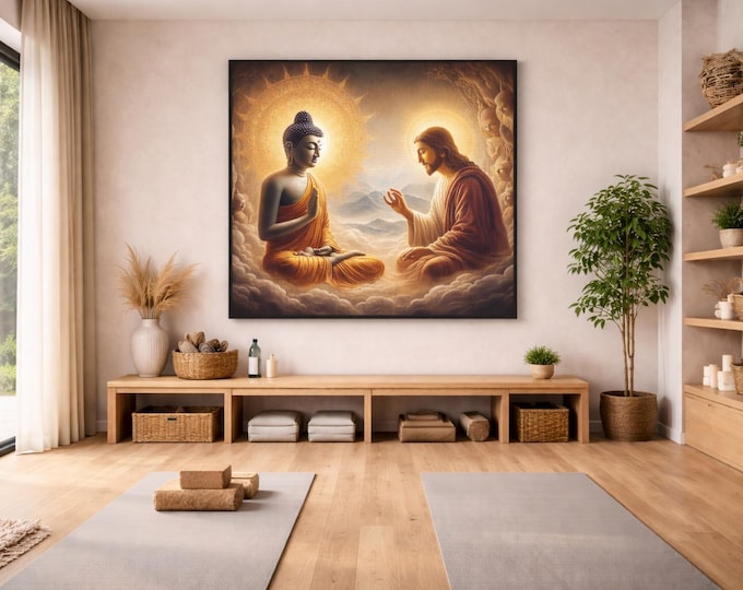Buddha and Jesus Communing
