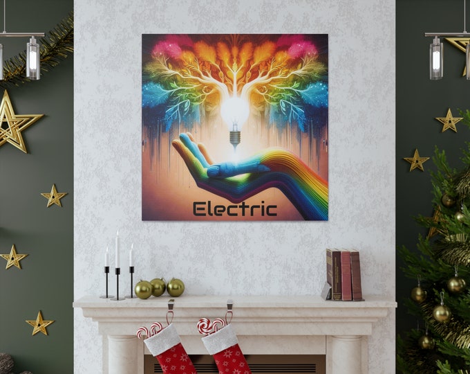 Electric Canvas Art, Vibrant Spiritual Home Decor
