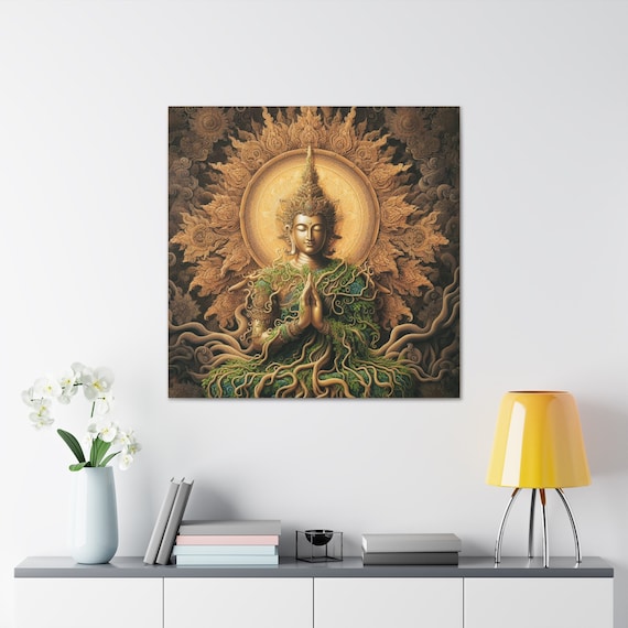 Buddha Canvas Art: Spiritual Meditation Decor Ayahuasca-Dzogchen