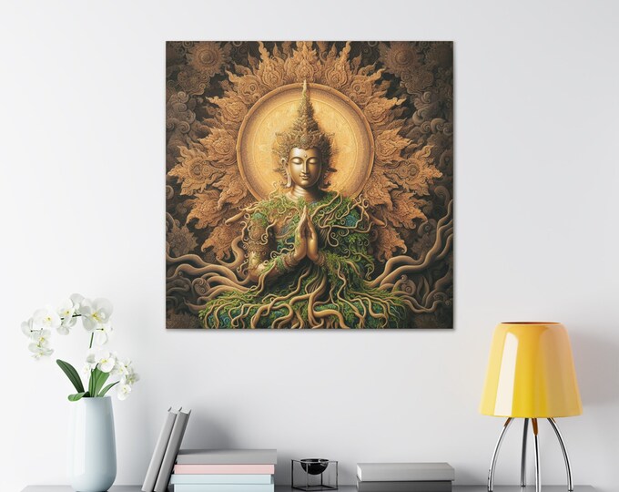 Buddha Canvas Art: Spiritual Meditation Decor Ayahuasca-Dzogchen
