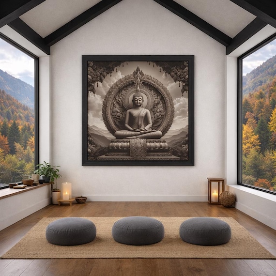 Framed Heart Work:  Primordial Earth Buddha, Rooted Stillness of Being
