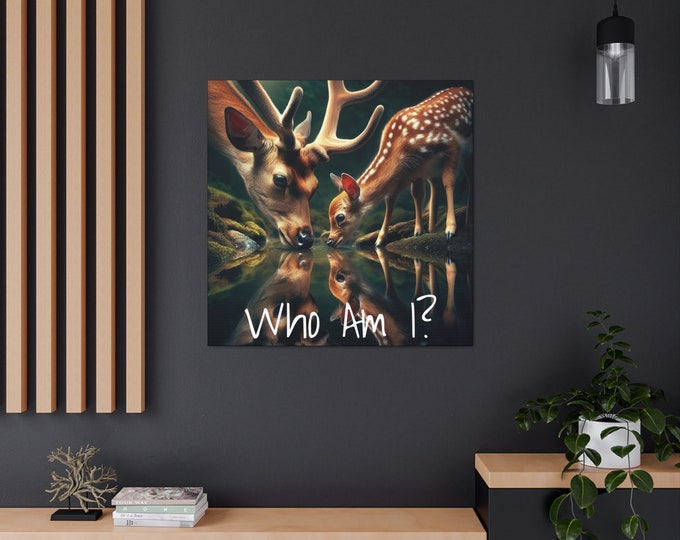 Soul Search: Exploring the Eternal Question 'Who Am I?' Canvas Art