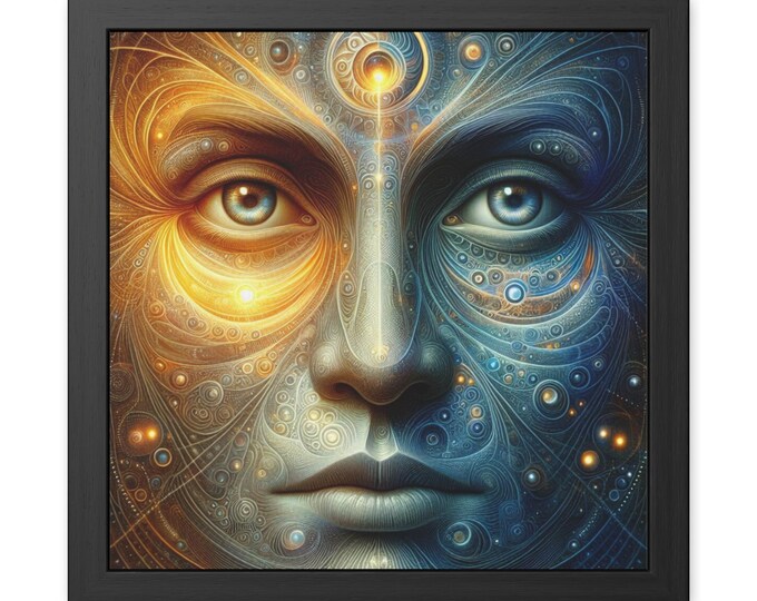 The Absence of All Fear surreal portrait framed heart work