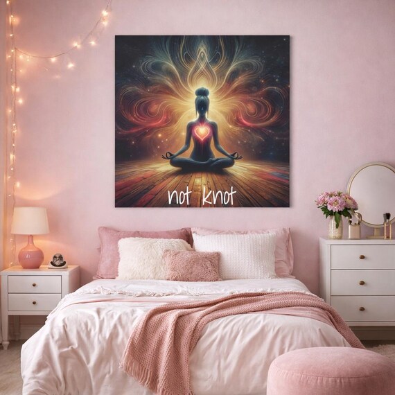 Elegant 'Not Knot' Canvas: Abstract, Modern Spiritual Wall Art Décor