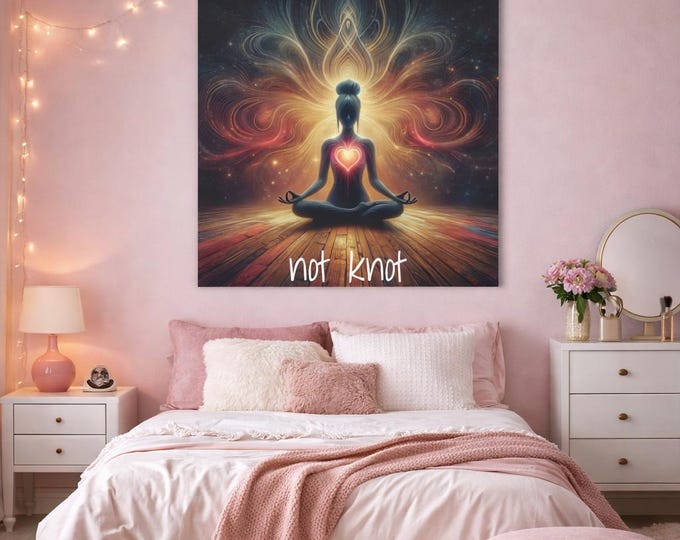 Elegant 'Not Knot' Canvas: Abstract, Modern Spiritual Wall Art Décor