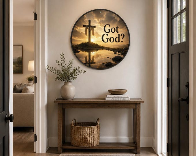 Got God? Cross Sunset | Wood Sign