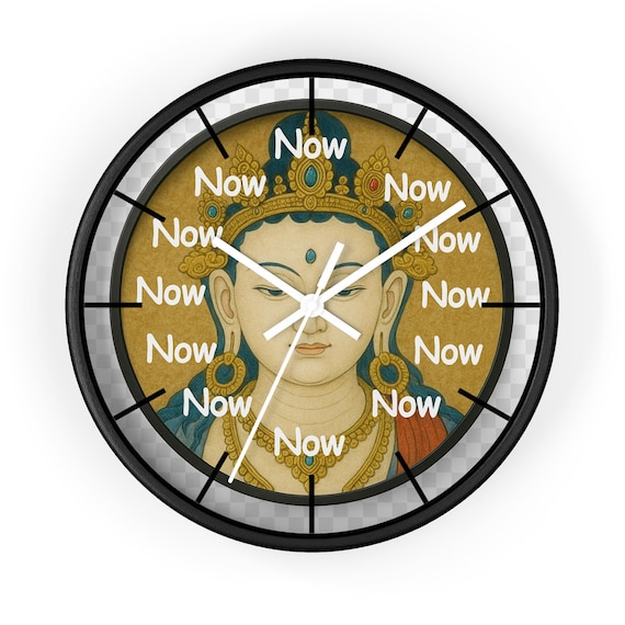 Buddha Now Wall Clock | Meditation Zen Art Clock, Mindfulness Decor