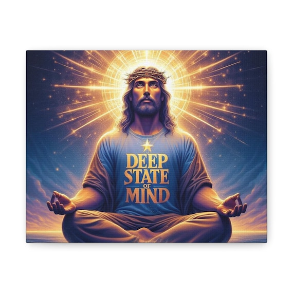 Meditative Jesus Canvas Art – 'Deep State of Mind' Spiritual Decor