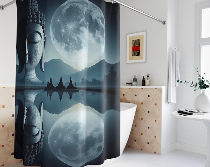 Zen Buddha Shower Curtain | Spiritual Home Decor
