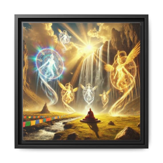 Drala Rising, When the World Reveals Its Unseen Guardians Framed Canvas Heartwork