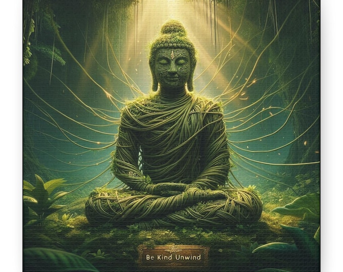 Radiant Buddha Canvas Art, Spiritual Awakening, Meditation Decor