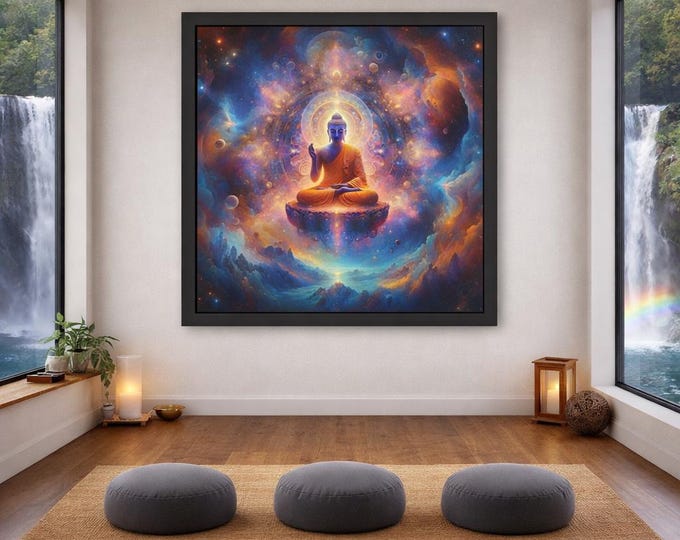 Framed Heart Work:  Primordial Space Buddha, Infinite Cosmos of Awakening