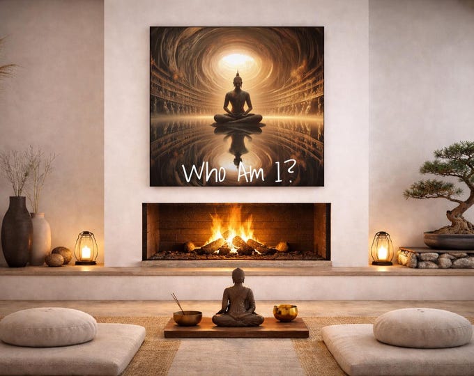 Soul Search: Exploring the Eternal Question 'Who Am I?' Canvas Art